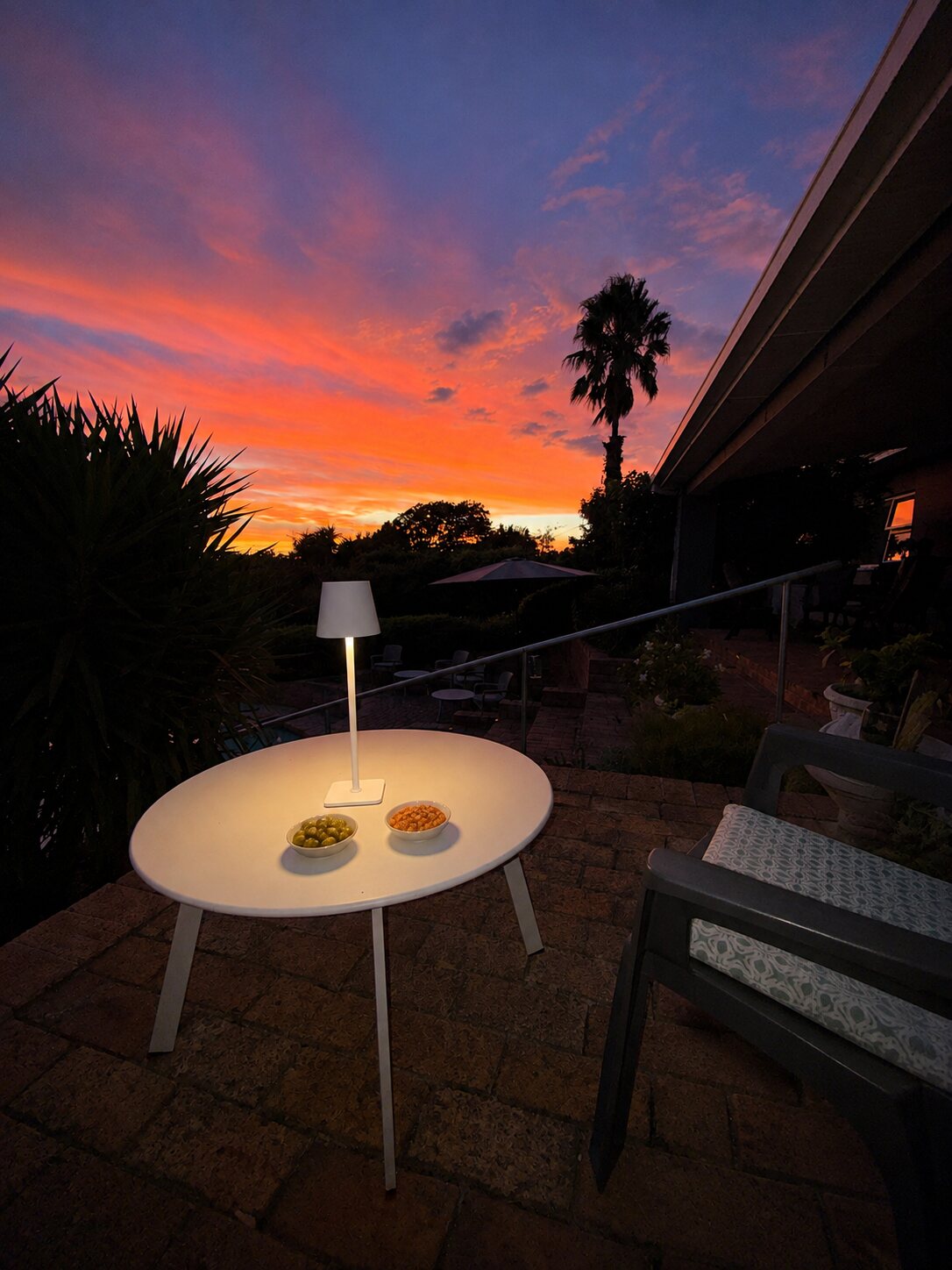 Sundowner auf der Terrasse