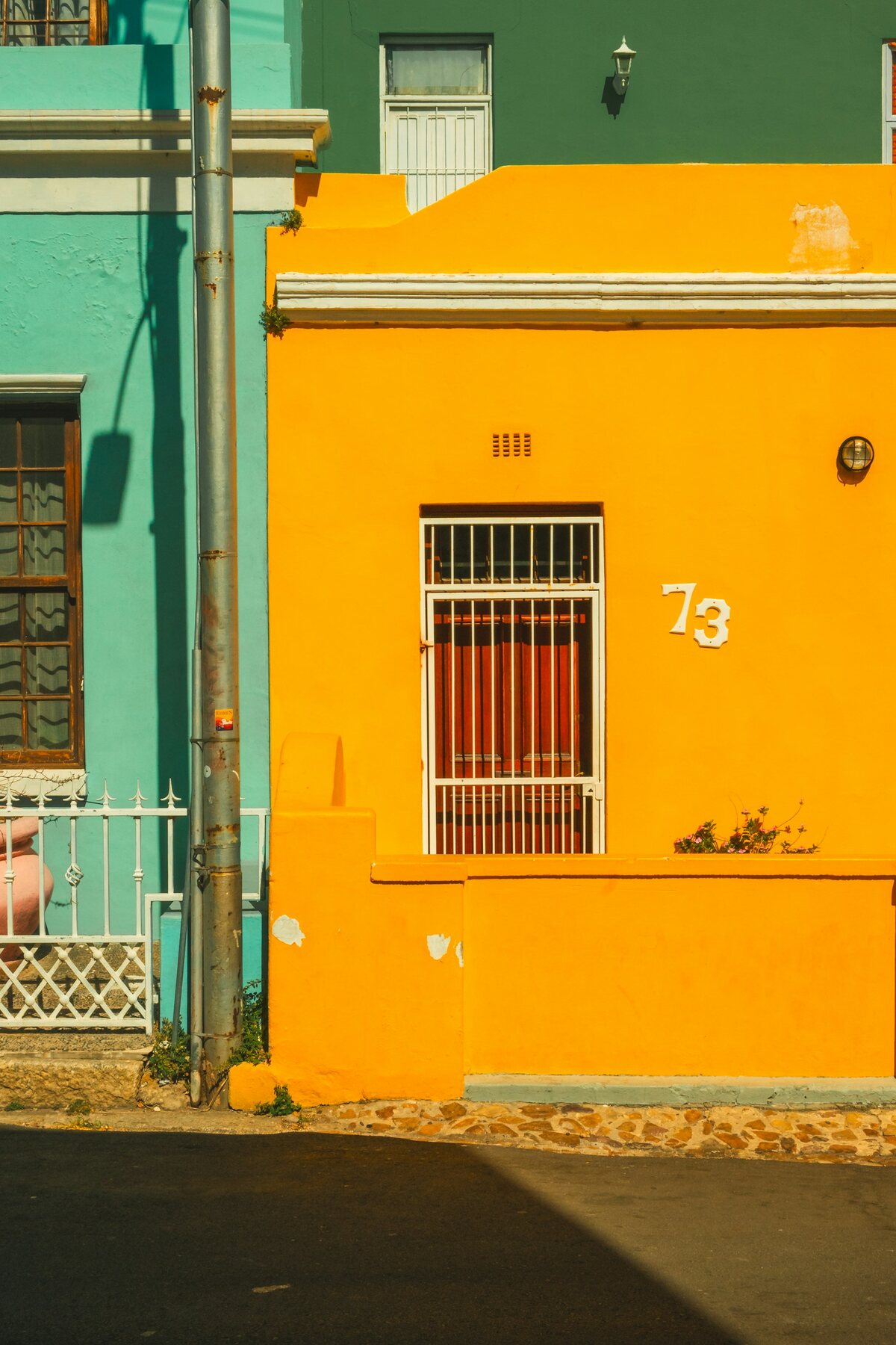 Farbenfrohe Häuser im Bo-Kaap